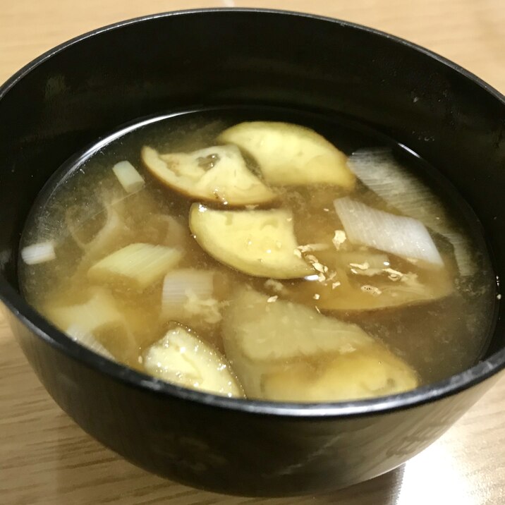 生姜入りなすの味噌汁